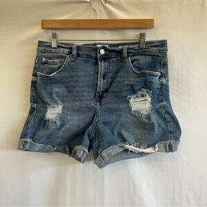 Kensie The High Rise Short Vintage Luxe Womens Size 12 Roll Up Cuff Distressed